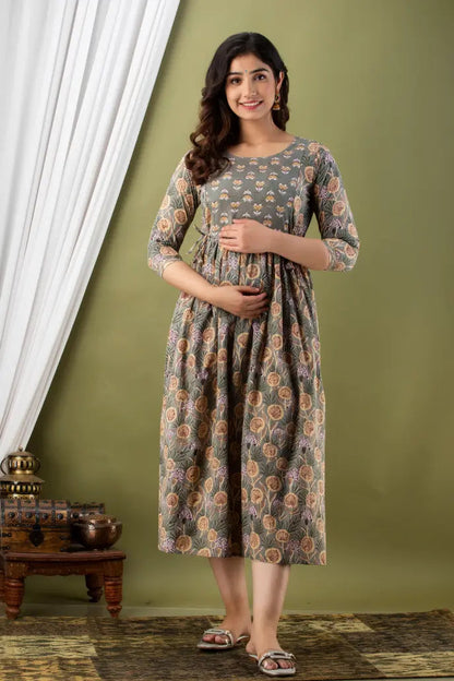 Pick Any 2 - Maternity Gown 1 | Pure Cotton Feeding Kurti With 2 Sided Zip