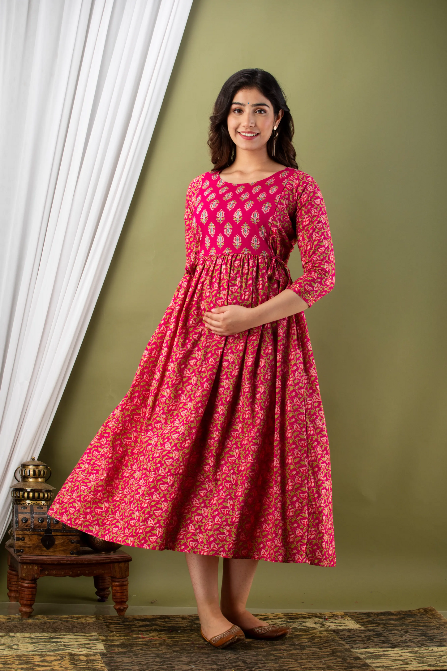 Women’s Feeding Maternity Kurti’s (Rani Bel Print Yog)